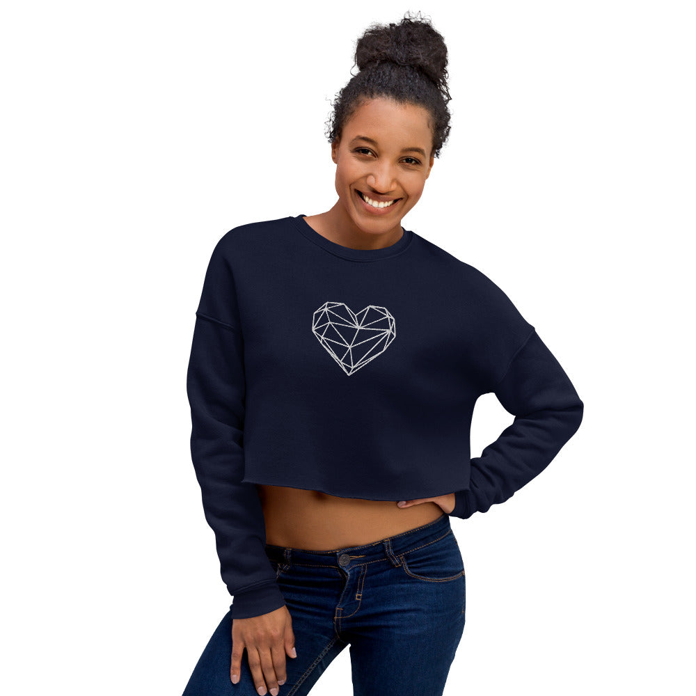 Sweat-Shirt Crop-Top - Coeur origami