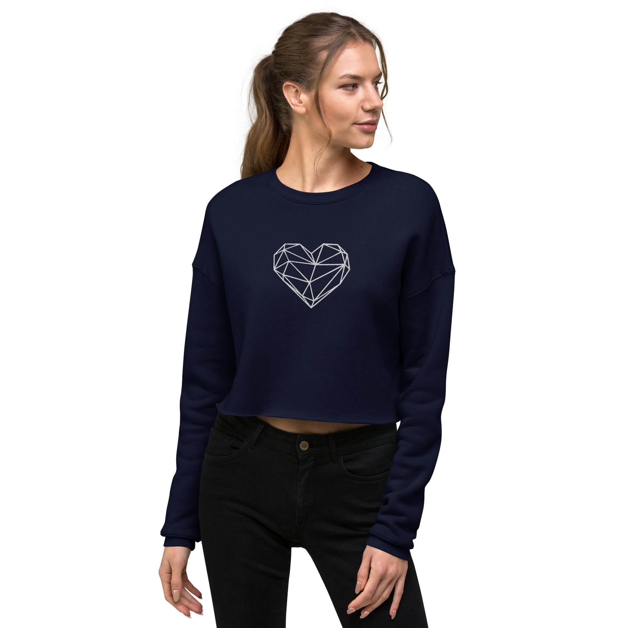 Sweat-Shirt Crop-Top - Coeur origami