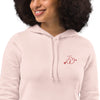 Sweat à capuche ajusté écologique pour femme brodé