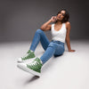 Baskets hautes en toile femme